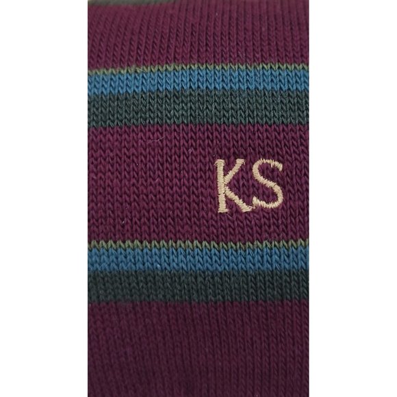 Silk Stripe Flat-End Knit Tie - The Armoury KS Burgundy Striped Knit Lambswool Slim Tie ITALY 50\